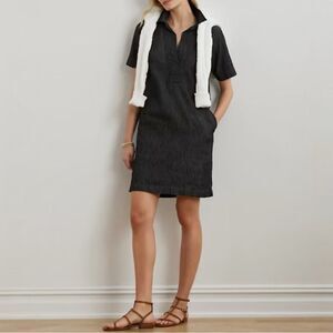 Lauren Ralph Lauren Denim Shift Dress Size XXL Dark Rinse Nightfall Wash Cotton